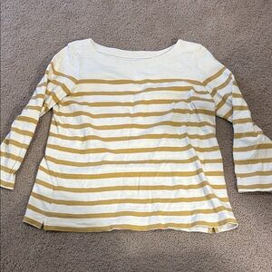 Loft Striped Yellow and White Top